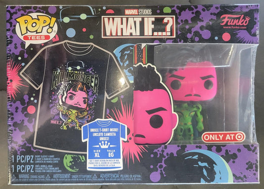 Pop Tees What If? Killmonger and T-shirt size XL NEW/SEALED
