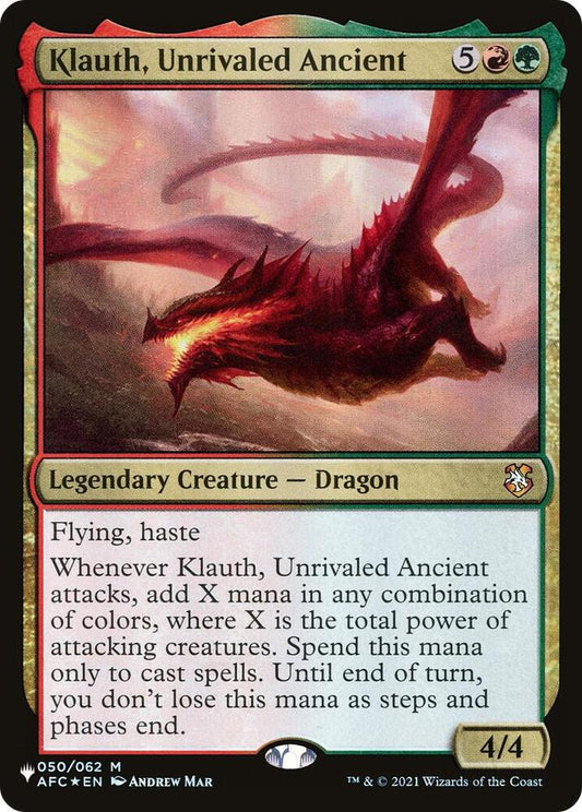 Klauth, Unrivaled Ancient #50 The List Reprints