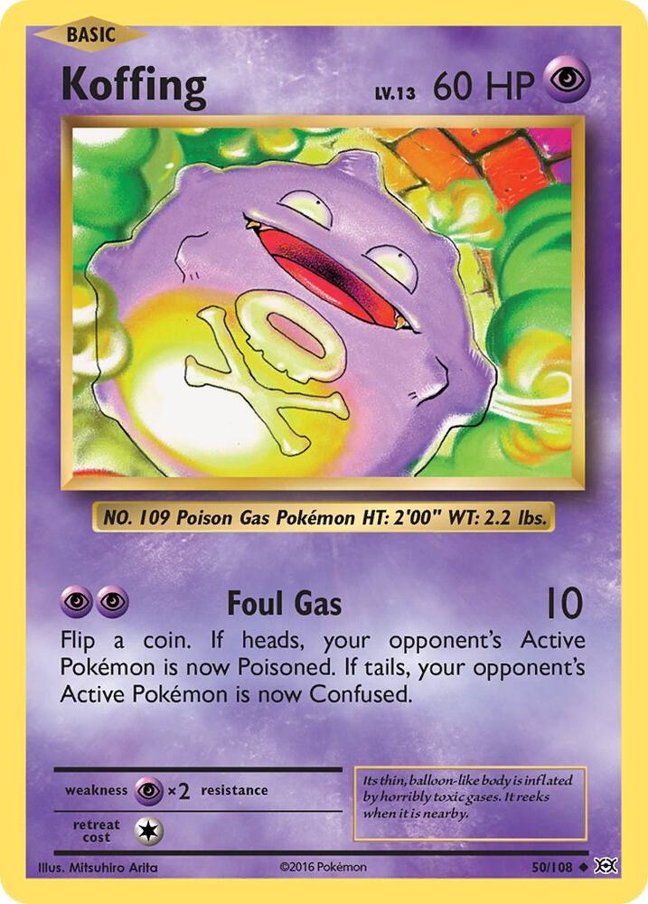 Koffing #50 REVERSE HOLOFOIL XY - Evolutions