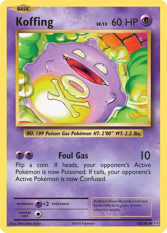 Koffing #50 REVERSE HOLOFOIL XY - Evolutions