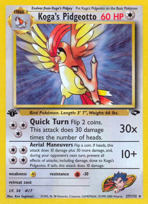 Koga's Pidgeotto (1st Edition) #27 Gym Challenge