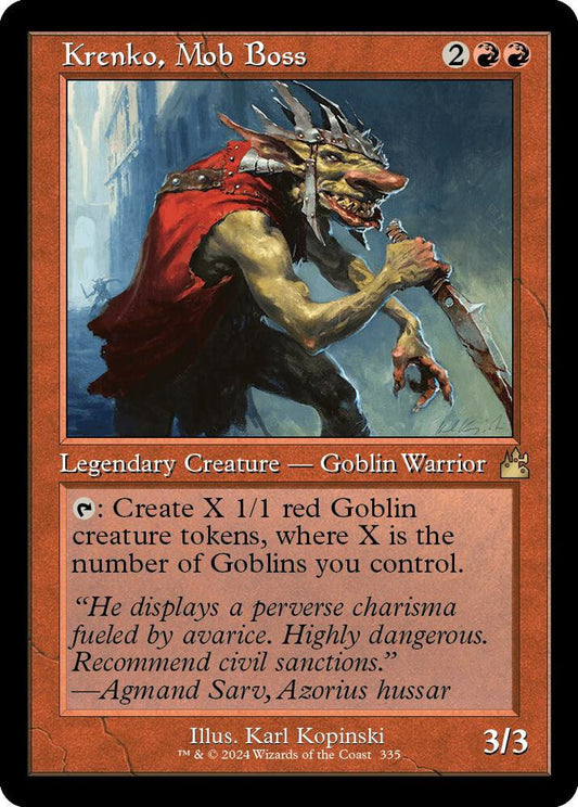 Krenko, Mob Boss #335 (Retro Frame) FOIL Ravnica Remastered