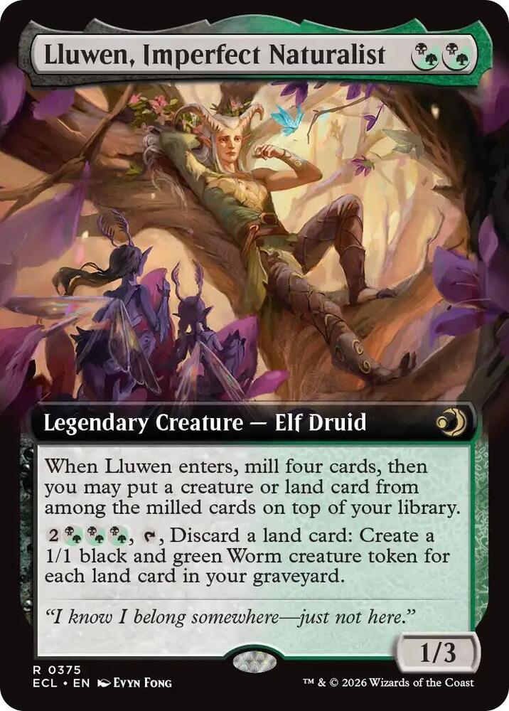 Lluwen, Imperfect Naturalist (Extended Art) #375 Lorwyn Eclipsed