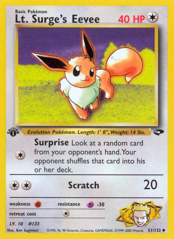 Lt. Surge's Eevee (1st Edition) #51 Gym Challenge