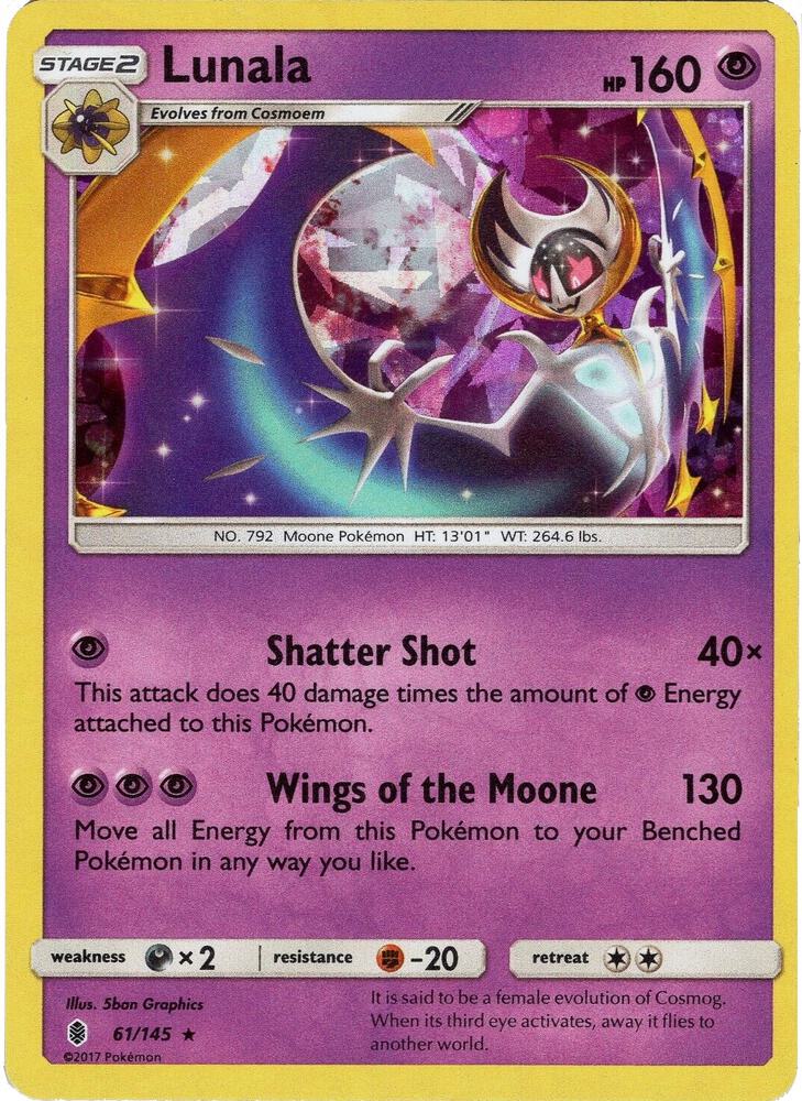 Lunala #61 CRACKED ICE HOLO Deck Exclusives