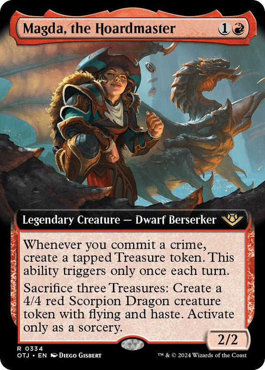 Magda, the Hoardmaster #334 (Extended Art) FOIL Outlaws of Thunder Junction