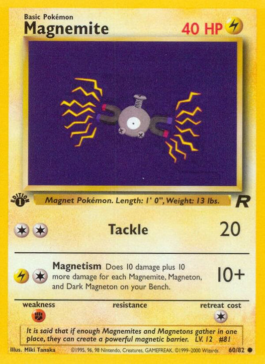 Magnemite #60 Team Rocket (1st Edition)