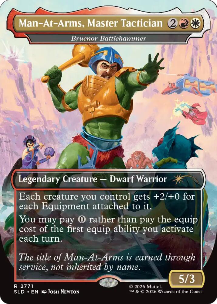 Man-At-Arms, Master Tactician (Bruenor Battlehammer) #2771 FOIL Secret Lair Drop Series