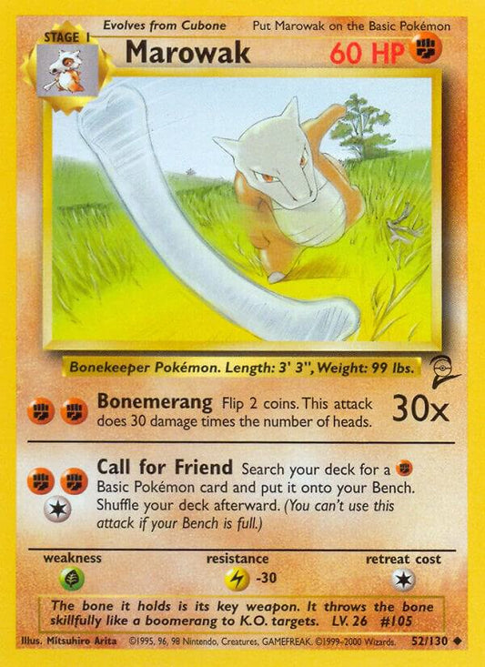 Marowak #52 Base Set 2