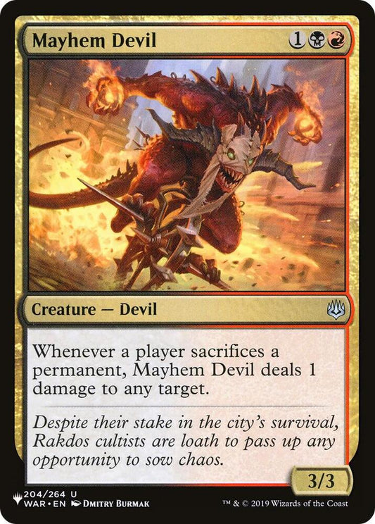 Mayhem Devil #204 The List Reprints