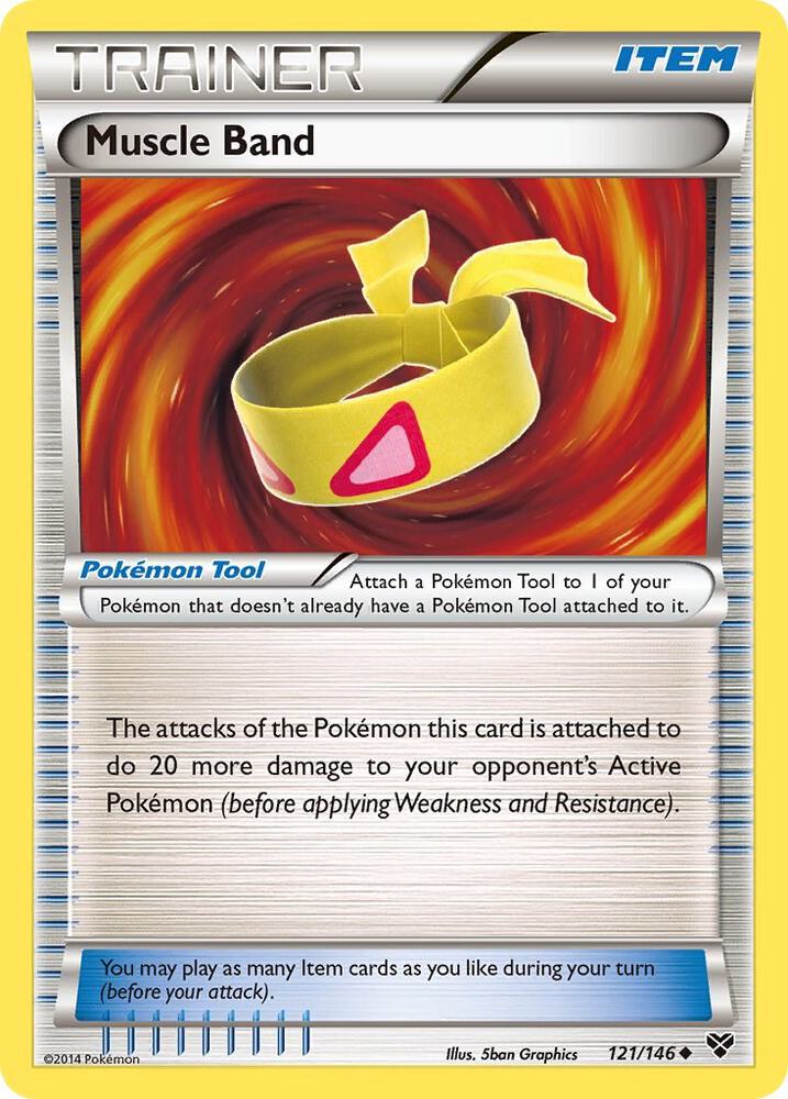 Muscle Band #121 REVERSE HOLOFOIL XY Base Set