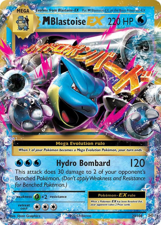 M Blastoise EX #22 HOLOFOIL XY - Evolutions