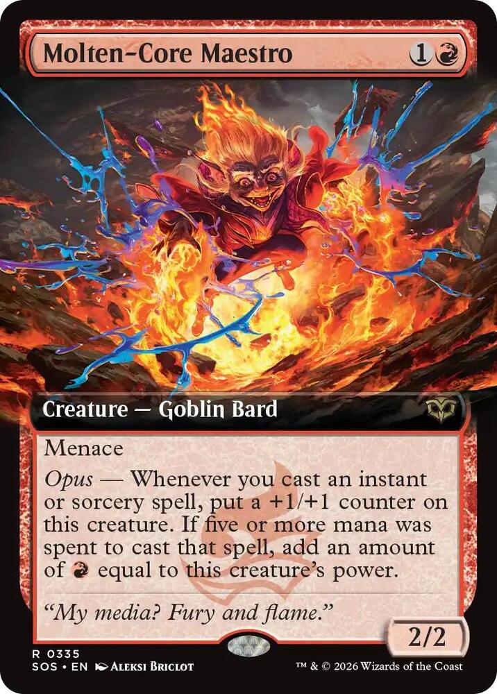 Molten-Core Maestro (Extended Art) #335 FOIL Secrets of Strixhaven