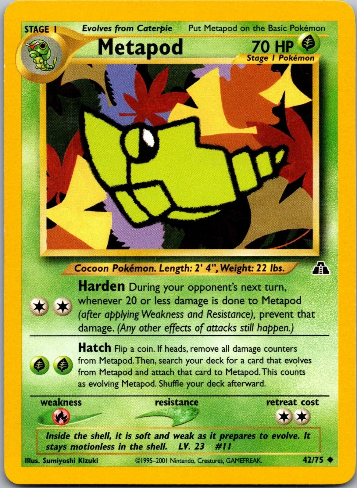 Metapod (Unlimited Edition) #42 Neo Discovery