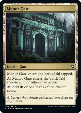 Manor Gate #356 Commander Legends: Battle of Baldur's Gate