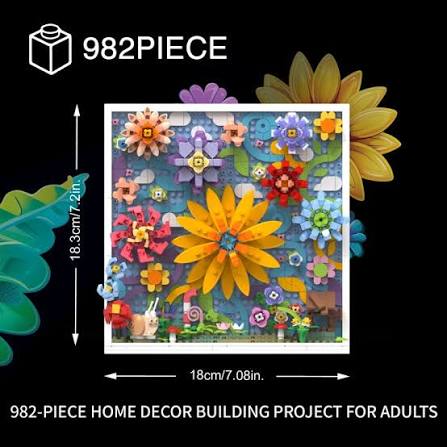 Flower World (TG Blocks) Micro Brick 982-Piece Set NEW