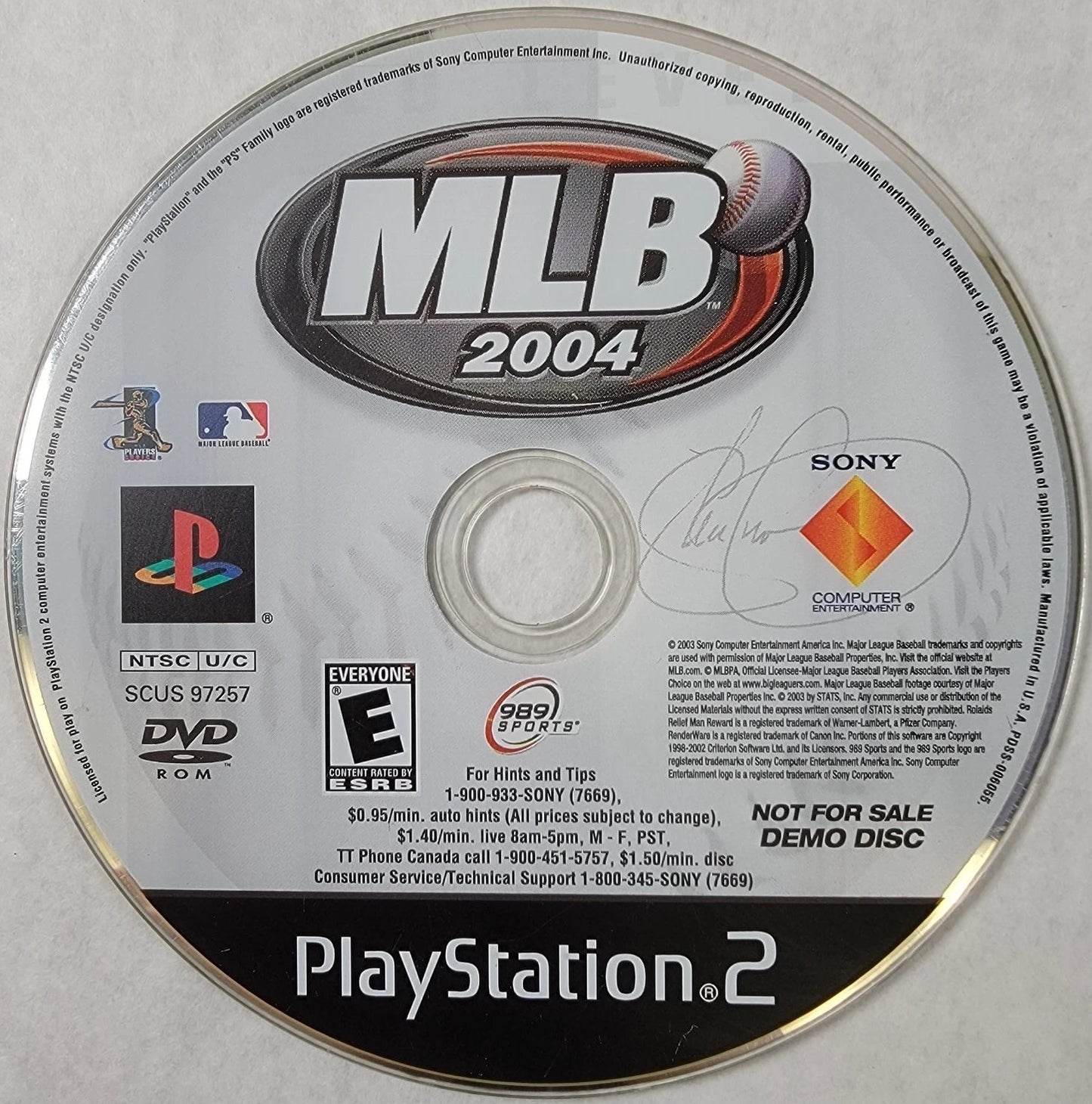 PS2 MLB 2004 (Disc Only)