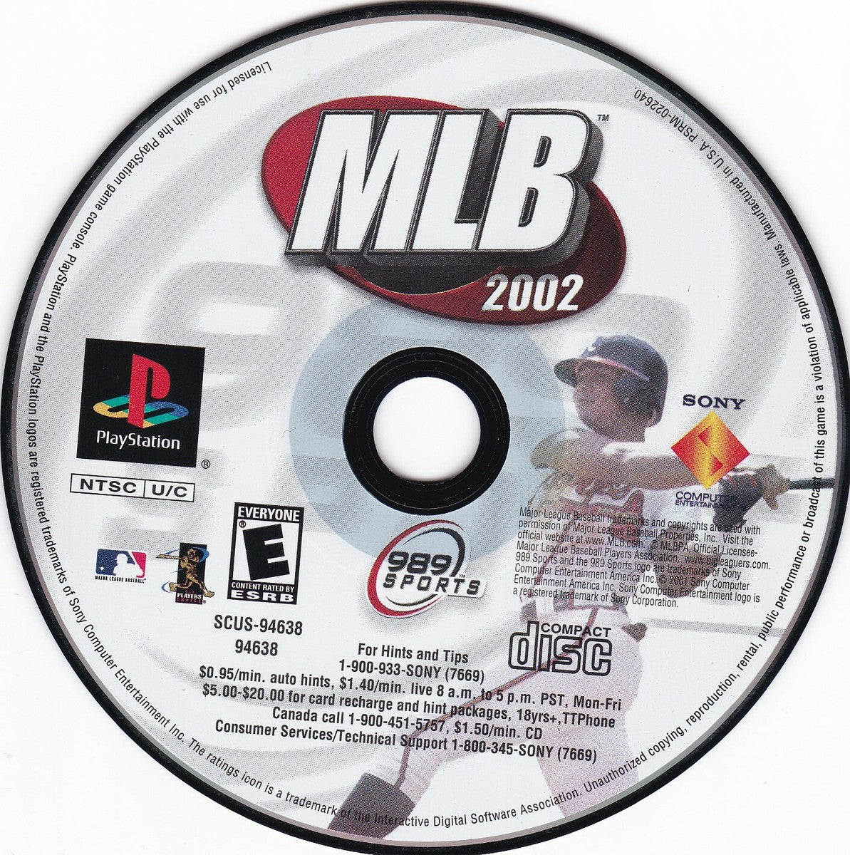 PS1 MLB 2002 (Disc Only)