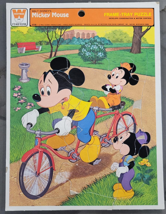 Mickey Mouse 12 Piece Puzzle (Whitman) (1970's)