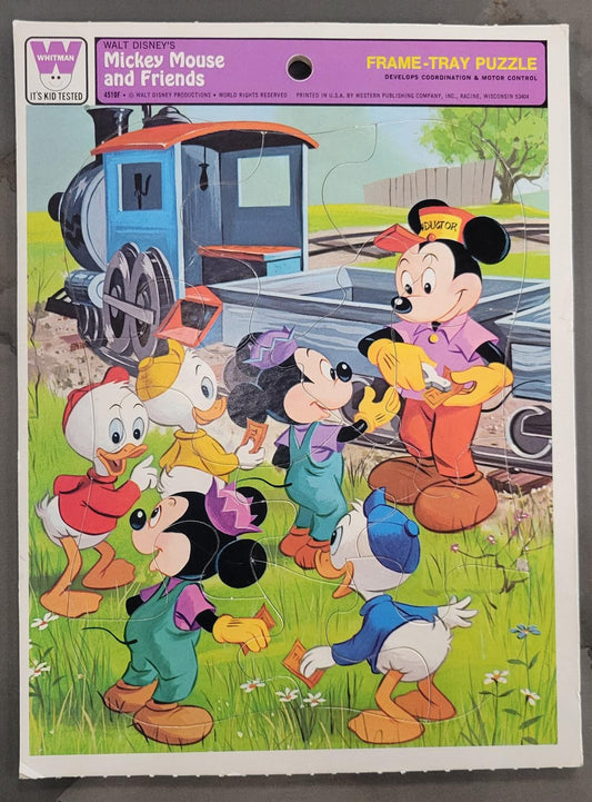 Mickey Mouse and Friends 12 Piece Puzzle (Whitman) (1970's)