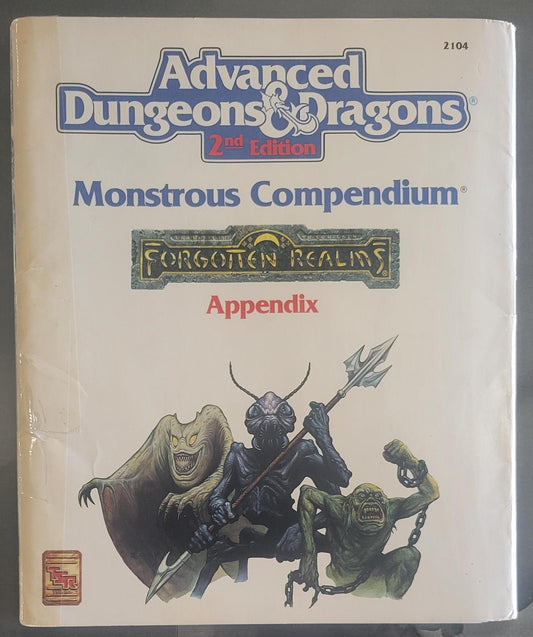 Advanced Dungeons & Dragons Monstrous Compendium Forgotten Realms Appendix (1989)