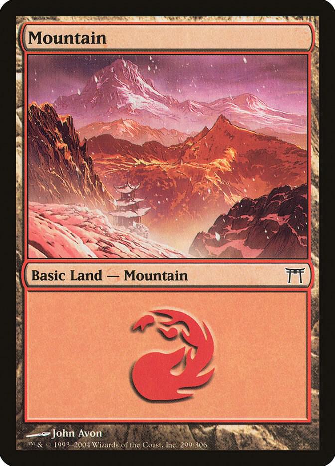 Mountain #299 Champions of Kamigawa