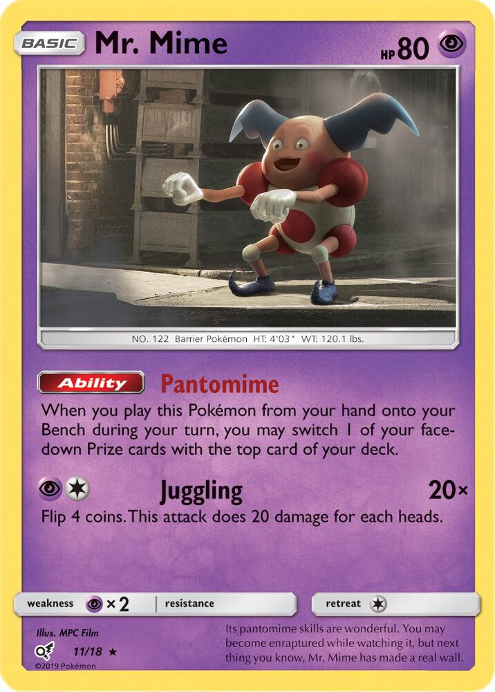 Mr. Mime #11 FOIL Detective Pikachu