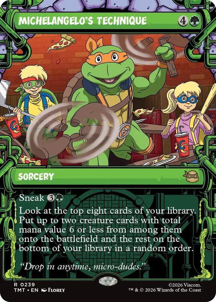 Michelangelo's Technique (Showcase) #239 Teenage Mutant Ninja Turtles