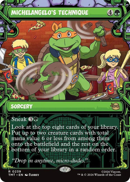 Michelangelo's Technique (Showcase) #239 FOIL Teenage Mutant Ninja Turtles