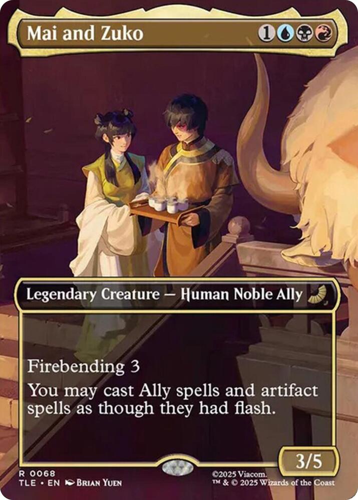 Mai and Zuko (Borderless) #68 FOIL Avatar: The Last Airbender: Eternal Legal