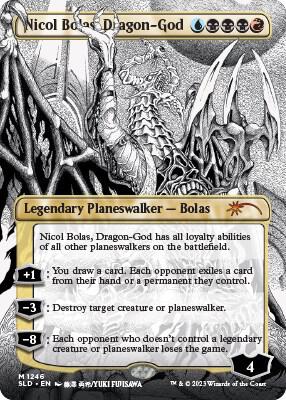 Nicol Bolas, Dragon-God (Borderless) #1246 FOIL Secret Lair Drop Series