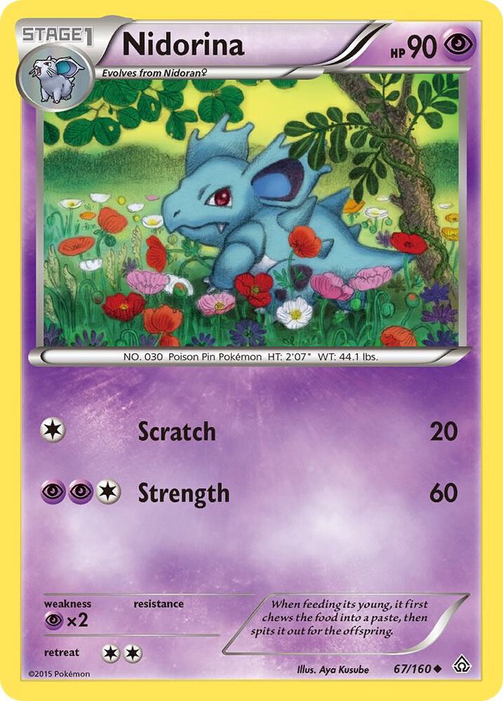Nidorana #67 REVERSE HOLOFOIL XY - Primal Clash
