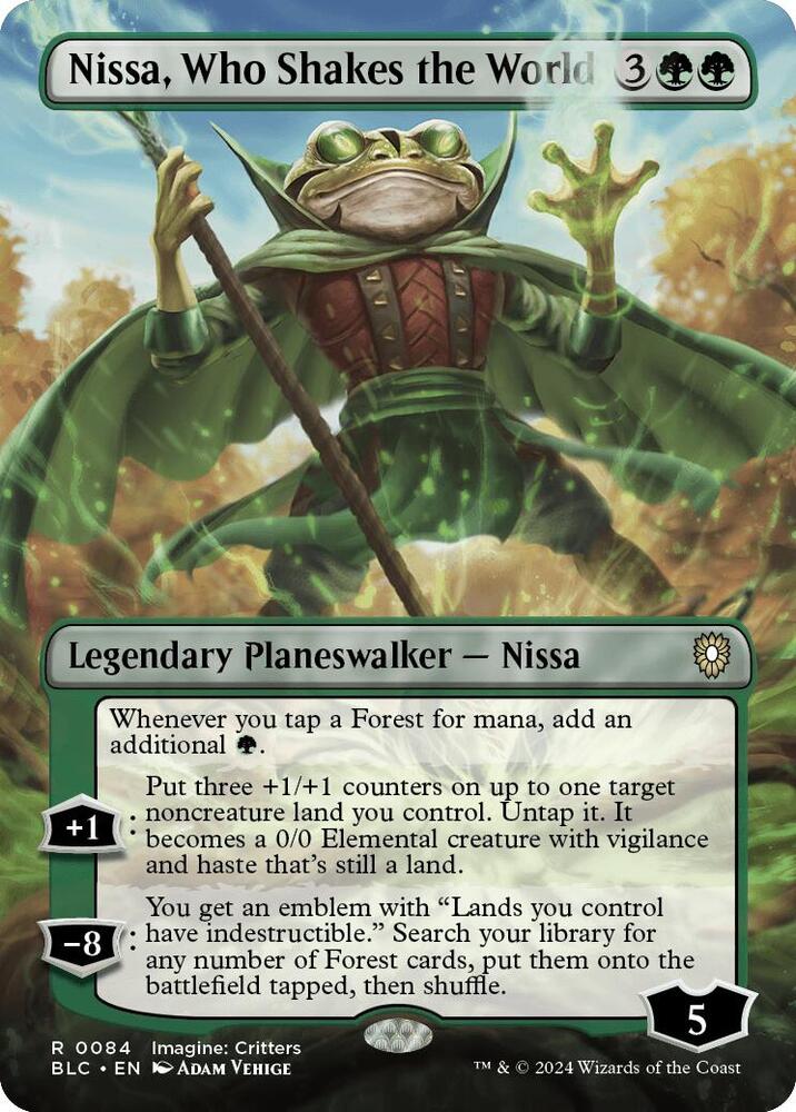 Nissa, Who Shakes the World #84 (Extended Art) Commander: Bloomburrow