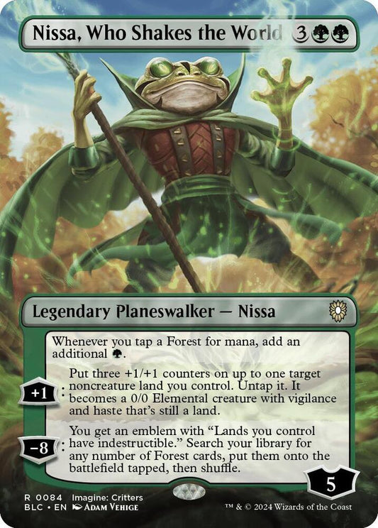 Nissa, Who Shakes the World #84 (Extended Art) Commander: Bloomburrow