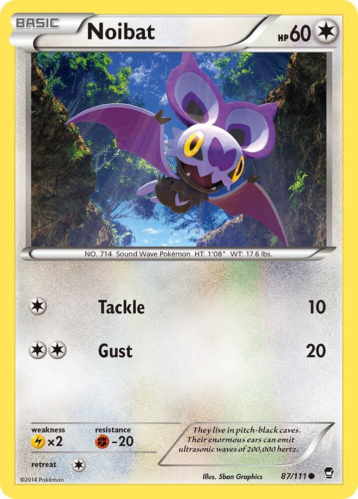 Noibat #87 REVERSE HOLOFOIL XY - Furious Fists