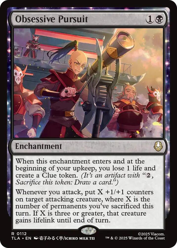 Obsessive Pursuit #112 FOIL Avatar: The Last Airbender