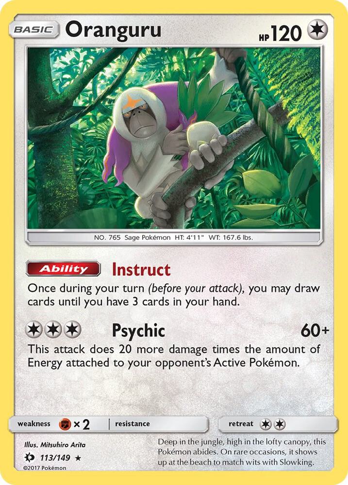Oranguru #113 HOLOFOIL SM Base Set
