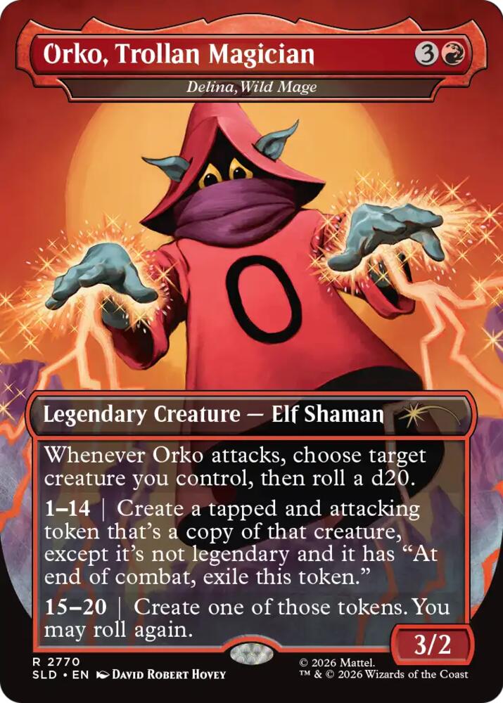 Orko, Trollan Magician (Delina, Wild Mage) #2770 FOIL Secret Lair Drop Series