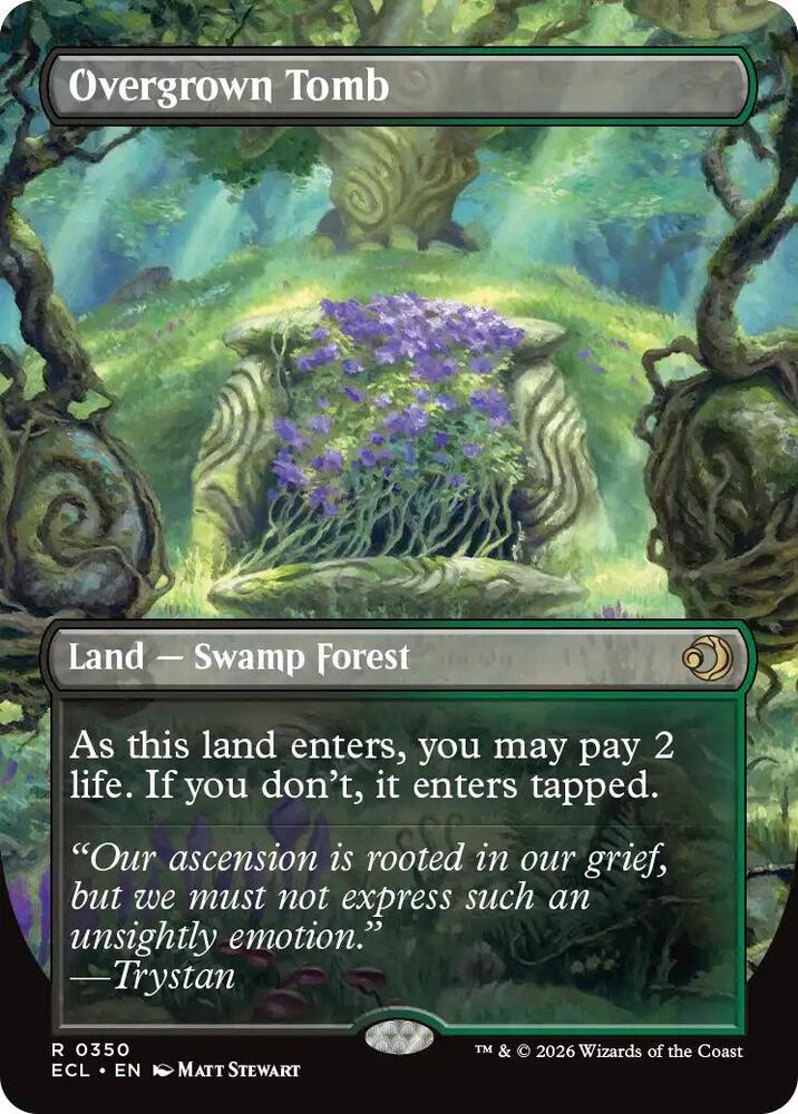 Overgrown Tomb (Borderless) #350 FOIL Lorwyn Eclipsed