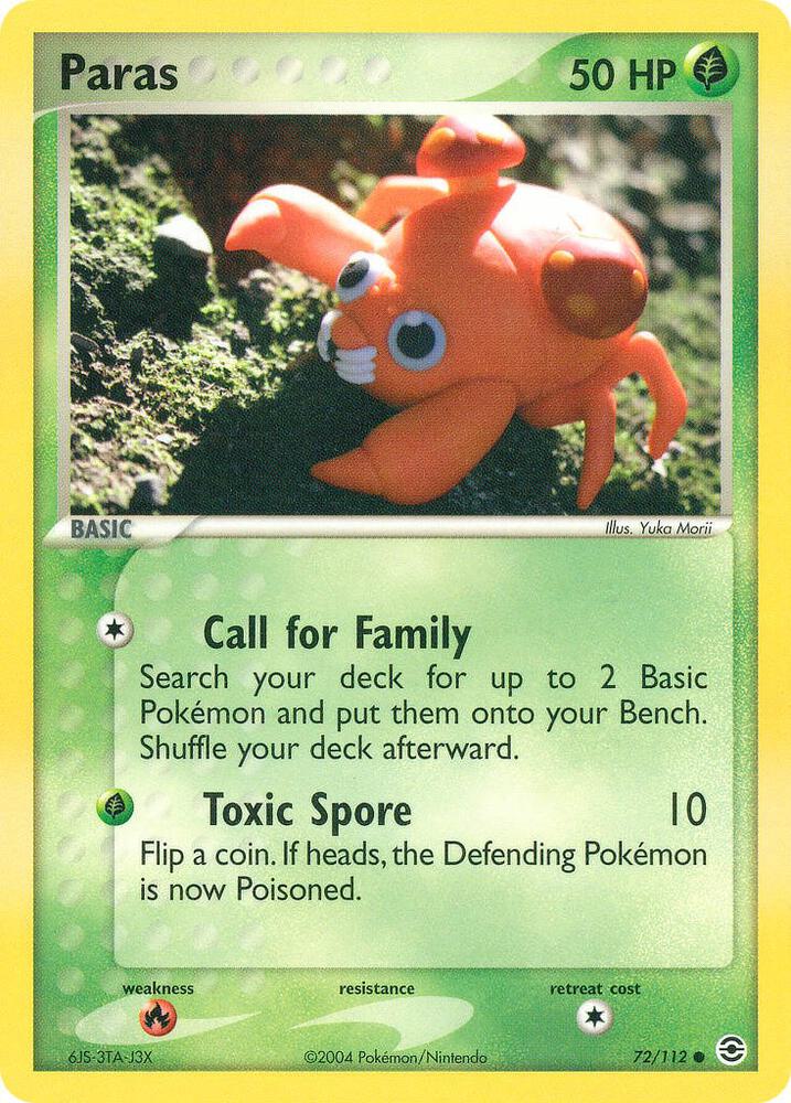 Paras #72 EX FireRed & LeafGreen