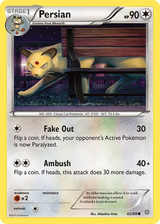 Persian #62 REVERSE HOLOFOIL XY - Ancient Origins