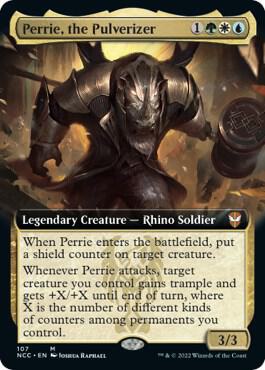 Perrie, the Pulverizer #107 (Extended Art) Commander: Streets of New Capenna
