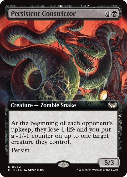 Persistent Constrictor #52 (Extended Art) Commander: Duskmourn: House of Horror