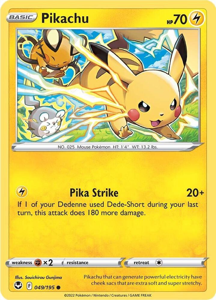 Pikachu #49 REVERSE HOLOFOIL SWSH12: Silver Tempest