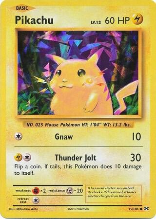 Pikachu (Cracked Ice Holo) #35 - Deck Exclusives (XY - Evolutions)