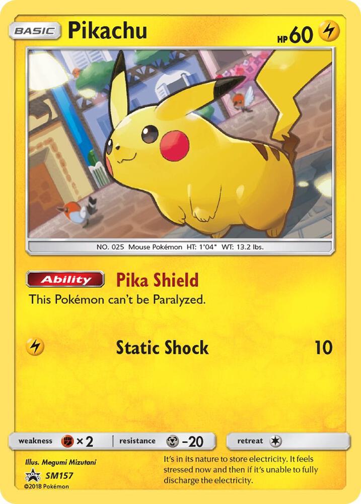 Pikachu #SM157 HOLOFOIL SM Promos