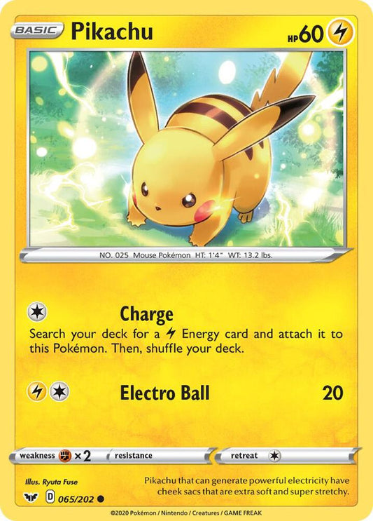 Pikachu #65 SWSH01: Sword & Shield Base Set