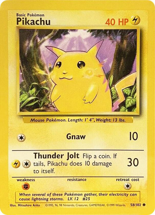 Pikachu #58 Base Set