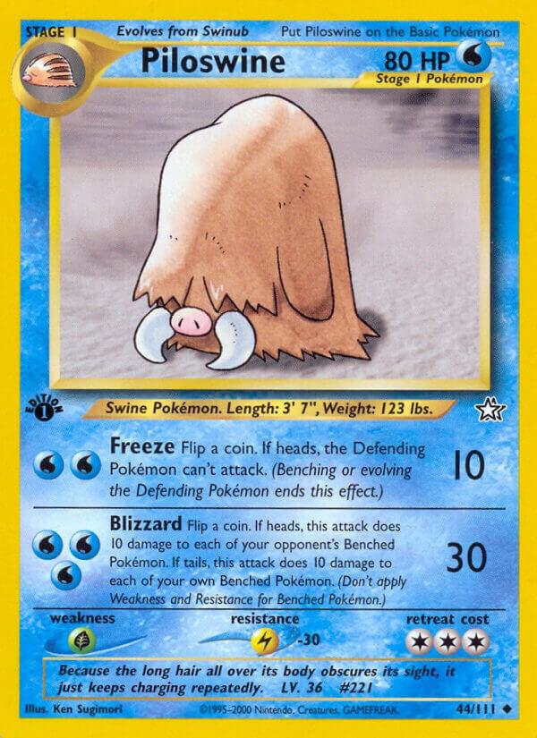 Piloswine (1st Edition) #44 Neo Genesis
