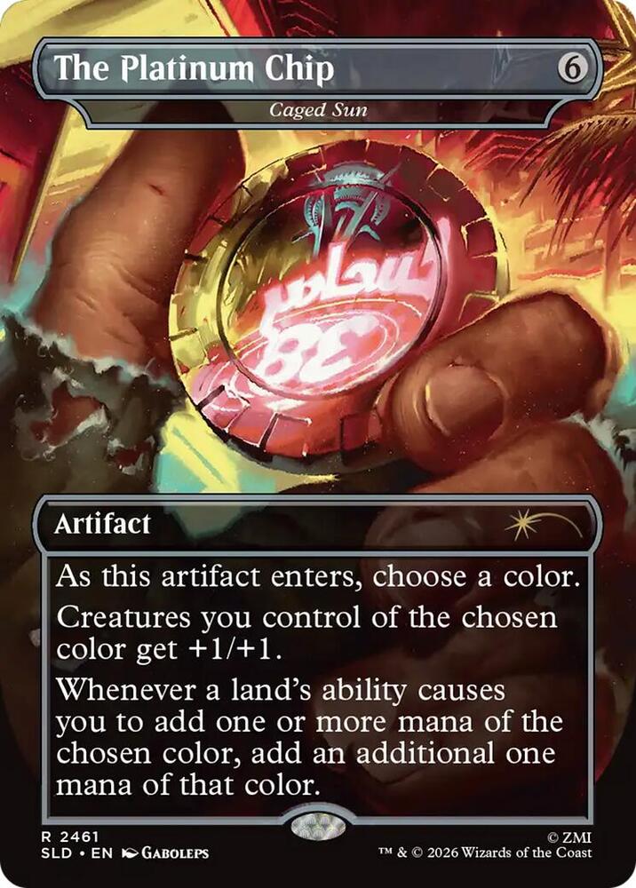 The Platinum Chip (Caged Sun) #2461 FOIL Secret Lair Drop Series